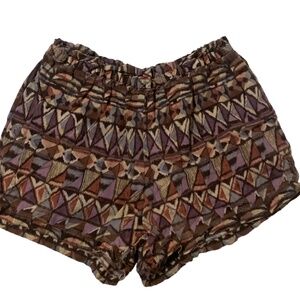 Aztec Print Striped Mini Micro Hippie Hipster Artsy Art Girly Vintage Shorts